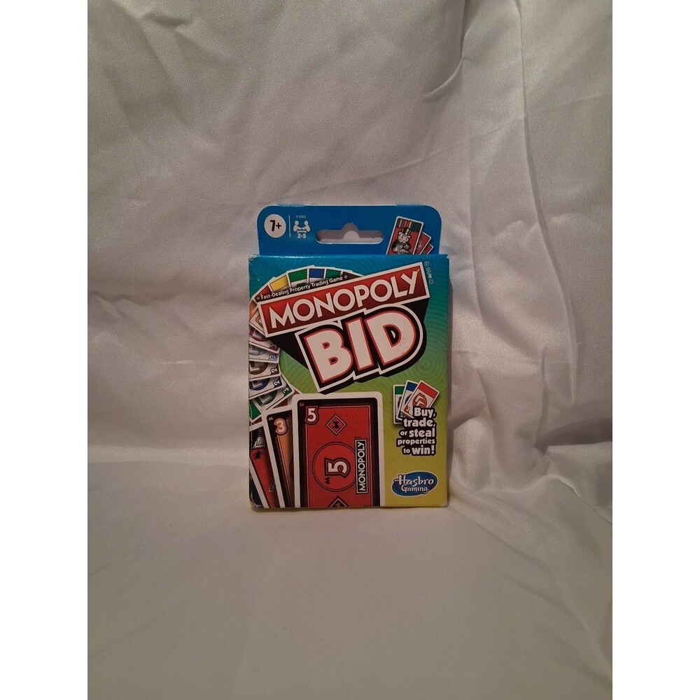 Monopoly Bid Card Game, Based On Monopoly but Faster Play! Sealed New